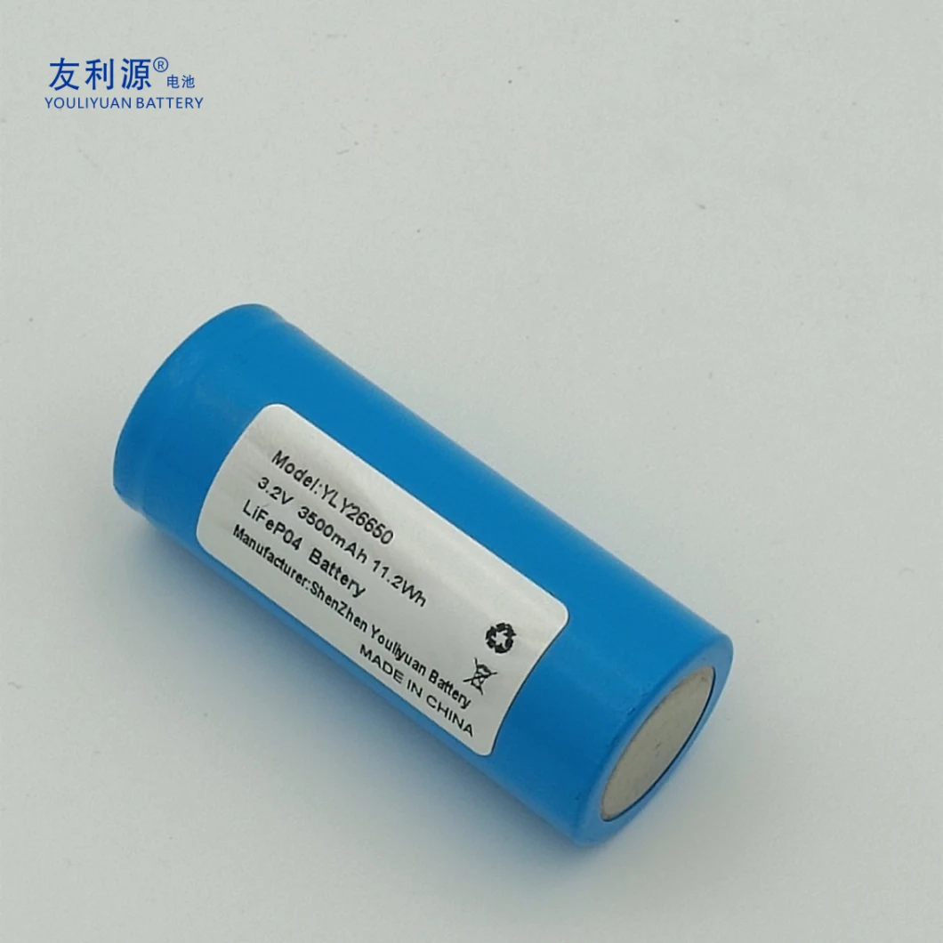 China Manufacturer LFP Battery Electric Scooter Lithium 3.2V 3500mAh 26650 LiFePO4 Battery Cell with CE RoHS Un38.3 MSDS and Bis