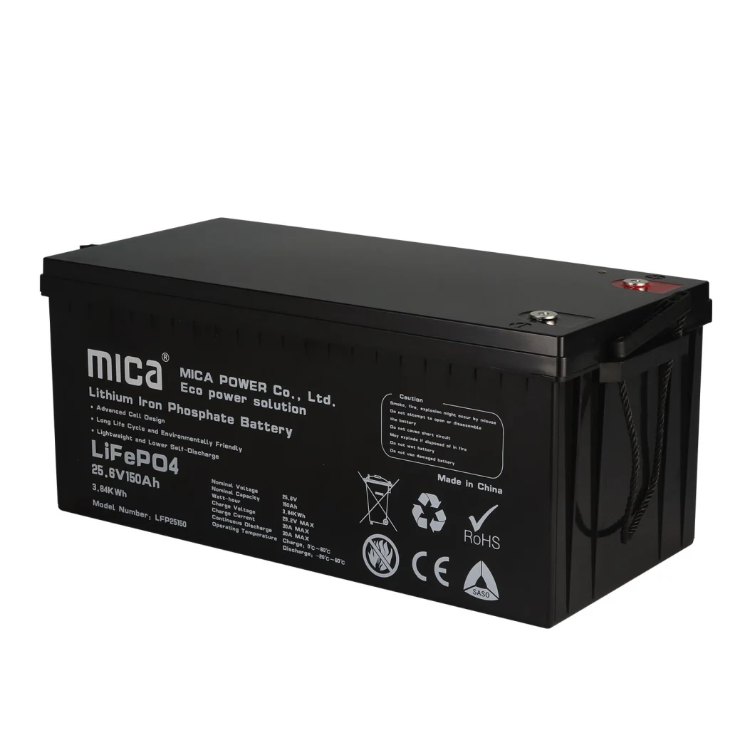 LiFePO4 Battery 24V 150ah 3840wh Lithium Battery- Built in 150A BMS, Perfect for Backup Power, Home Energy Storage