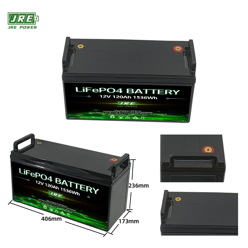 Deep Cycle Rechargeable Lithium Iron Phosphate LiFePO4 12V 120ah Li-ion Battery for Yacht/Low-Speed Vehicles/RV/Marine/Gel Replacement